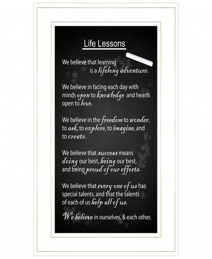 Life Lessons 3 White Framed Print Wall Art HomeRoots