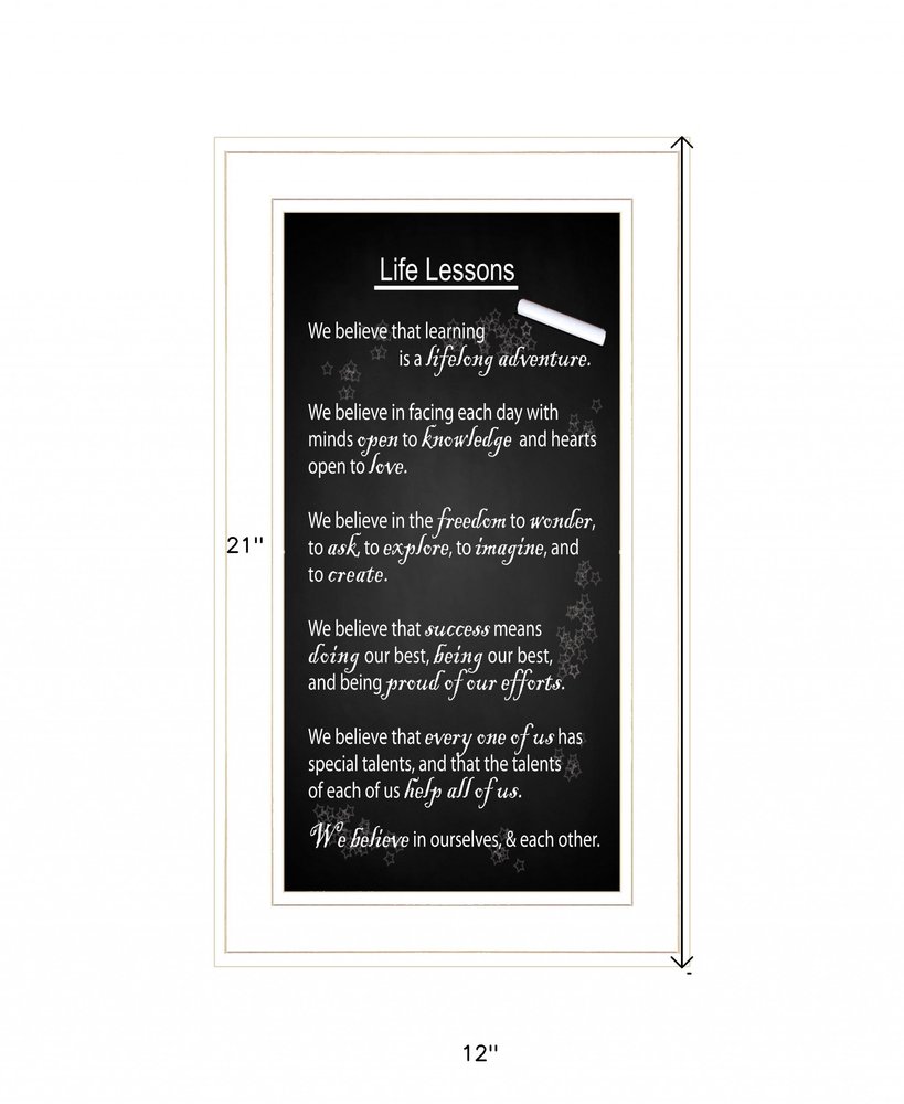 Life Lessons 3 White Framed Print Wall Art — view 4