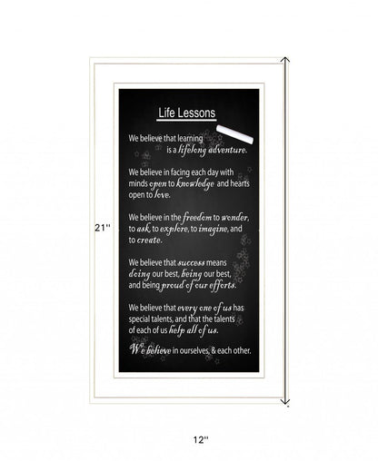 Life Lessons 3 White Framed Print Wall Art HomeRoots