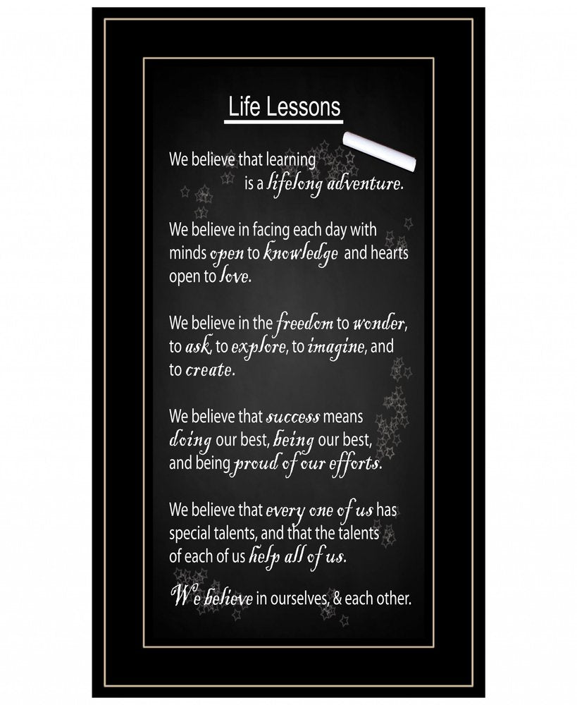 Life Lessons 4 Black Framed Print Wall Art — view 2