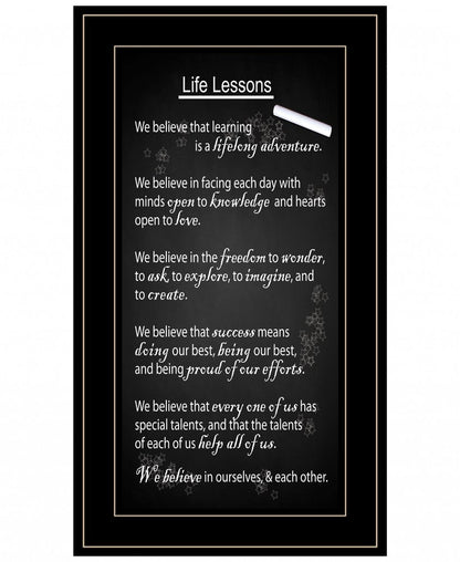Life Lessons 4 Black Framed Print Wall Art HomeRoots
