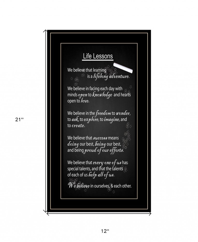 Life Lessons 4 Black Framed Print Wall Art HomeRoots