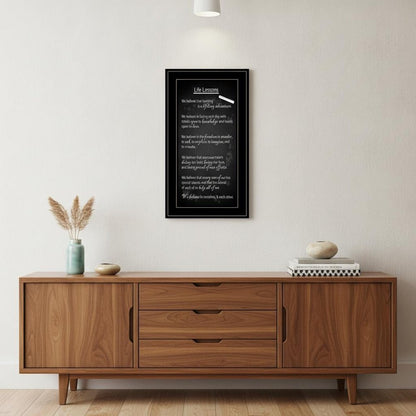 Life Lessons 4 Black Framed Print Wall Art HomeRoots
