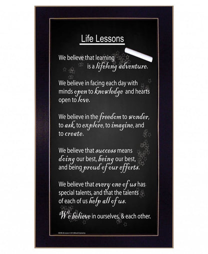 Life Lessons 5 Black Framed Print Wall Art HomeRoots