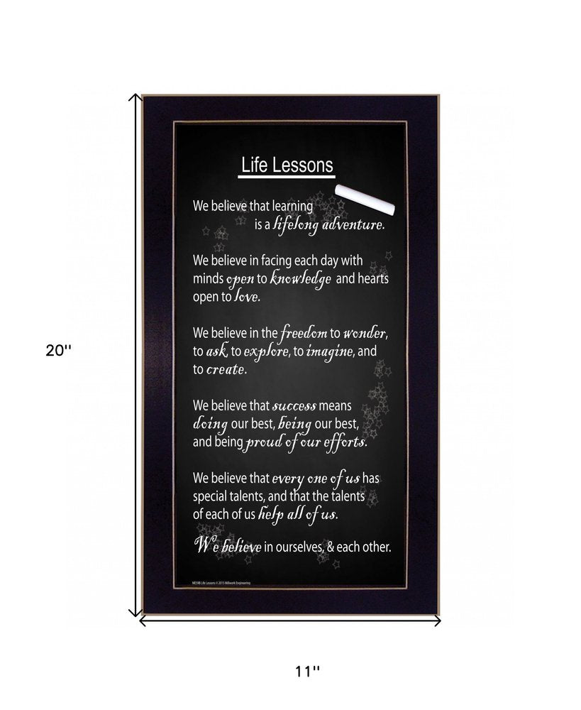 Life Lessons 5 Black Framed Print Wall Art — view 4