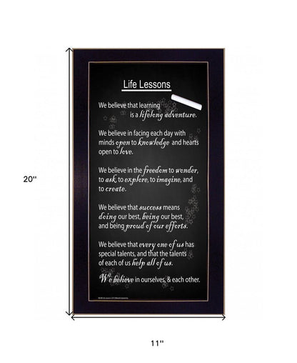 Life Lessons 5 Black Framed Print Wall Art HomeRoots