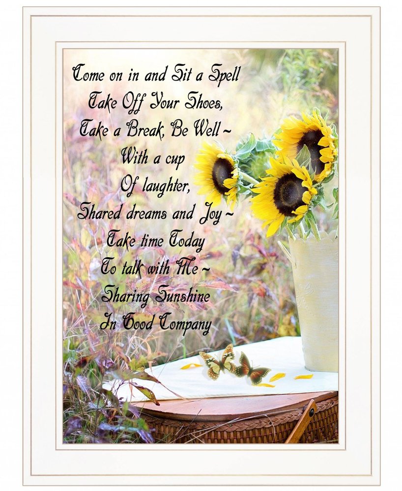 Sharing Sunshine 2 White Framed Wall Art — view 1