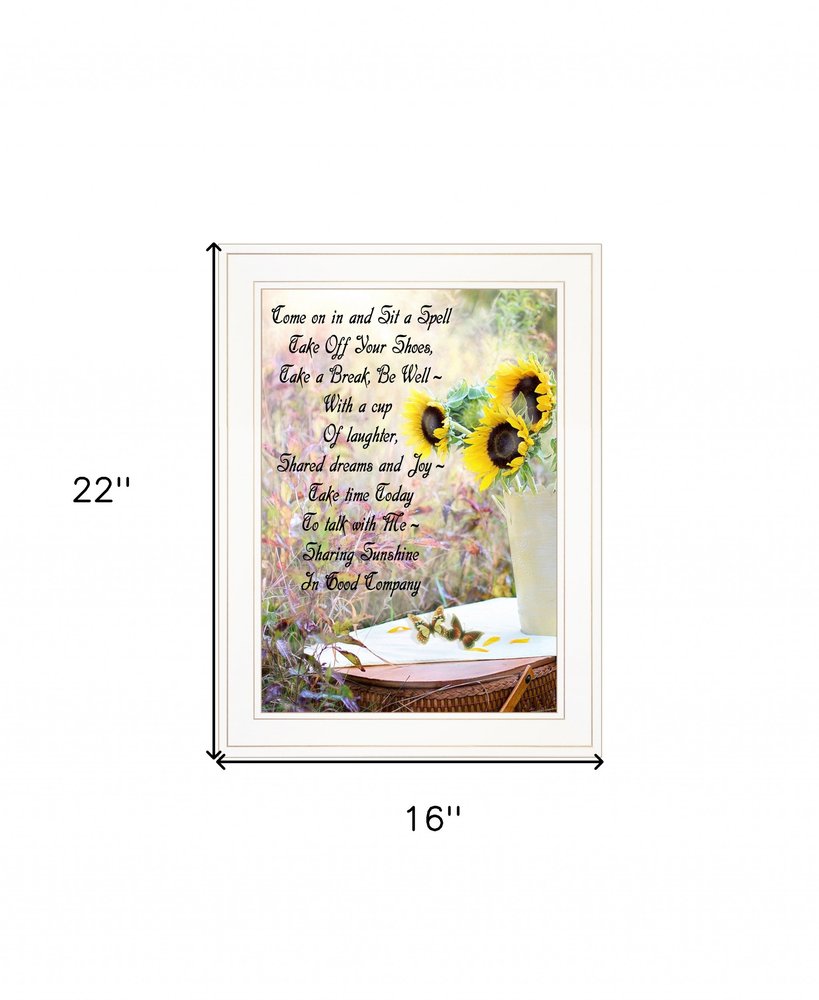 Sharing Sunshine 2 White Framed Wall Art HomeRoots