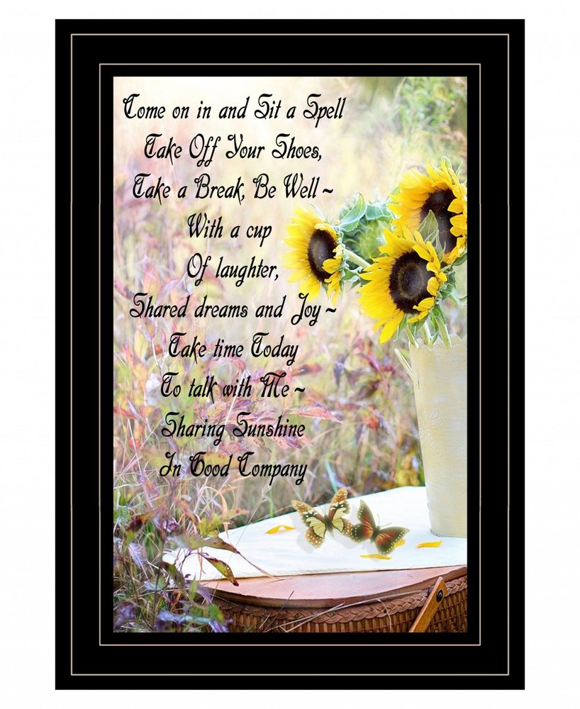 Sharing Sunshine 1 Black Framed Print Wall Art — view 1