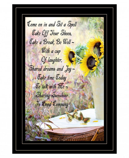 Sharing Sunshine 1 Black Framed Print Wall Art HomeRoots
