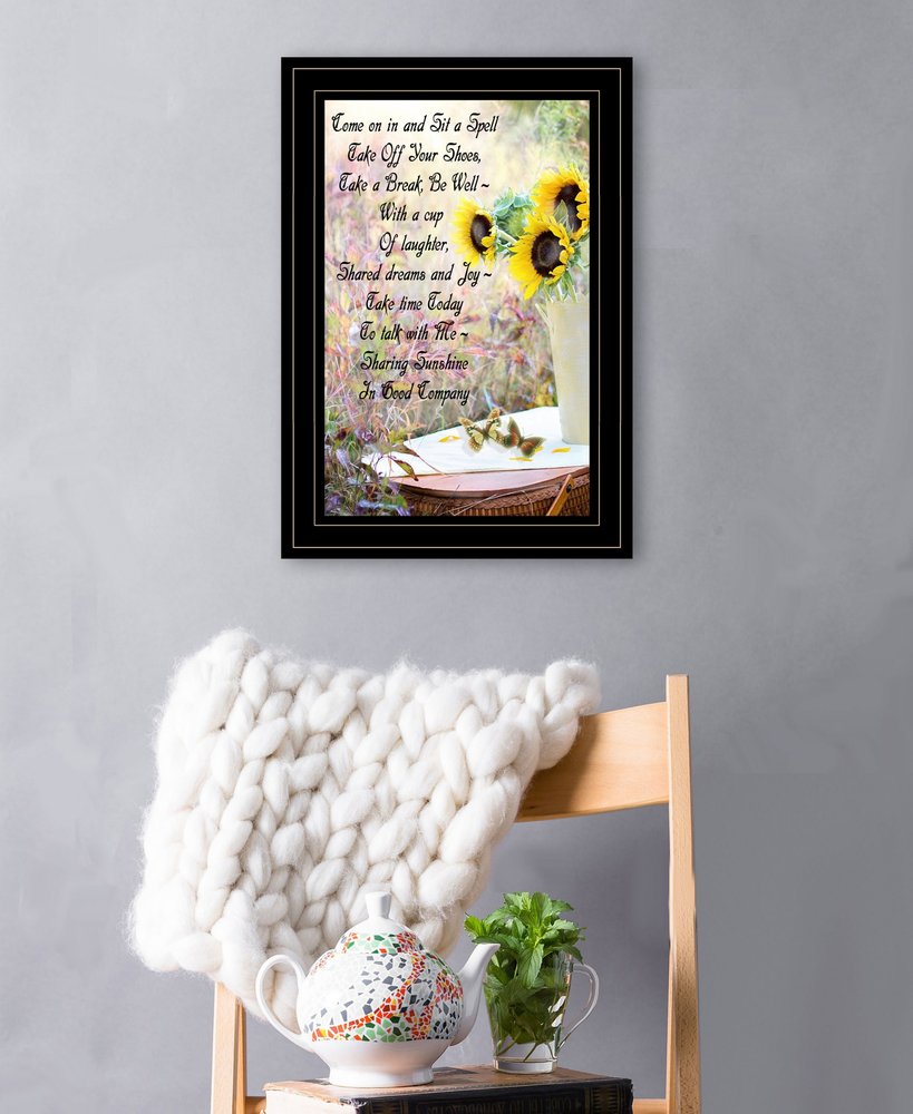 Sharing Sunshine 1 Black Framed Print Wall Art — view 2