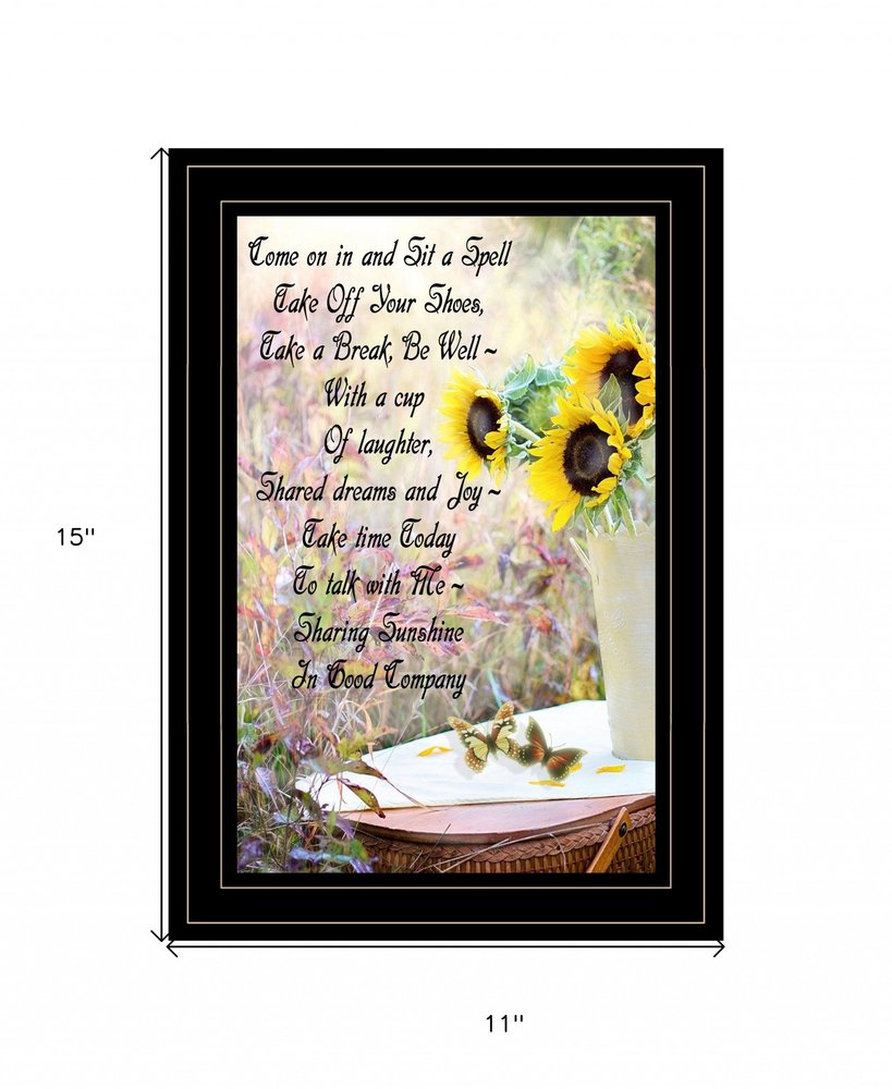 Sharing Sunshine 1 Black Framed Print Wall Art — view 3