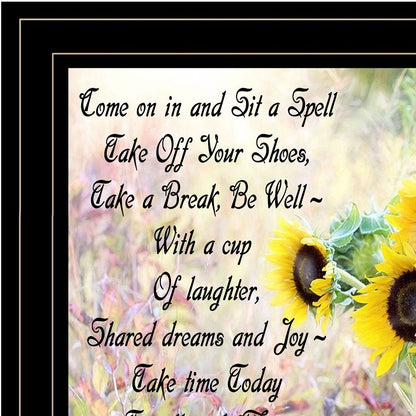 Sharing Sunshine 1 Black Framed Print Wall Art HomeRoots