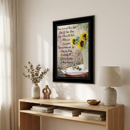 Sharing Sunshine 1 Black Framed Print Wall Art HomeRoots