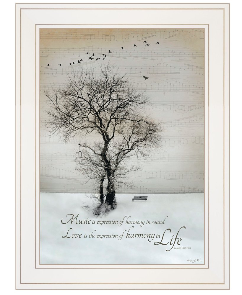 Harmony 1 White Framed Print Kitchen Wall Art HomeRoots