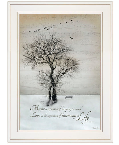 Harmony 1 White Framed Print Kitchen Wall Art HomeRoots