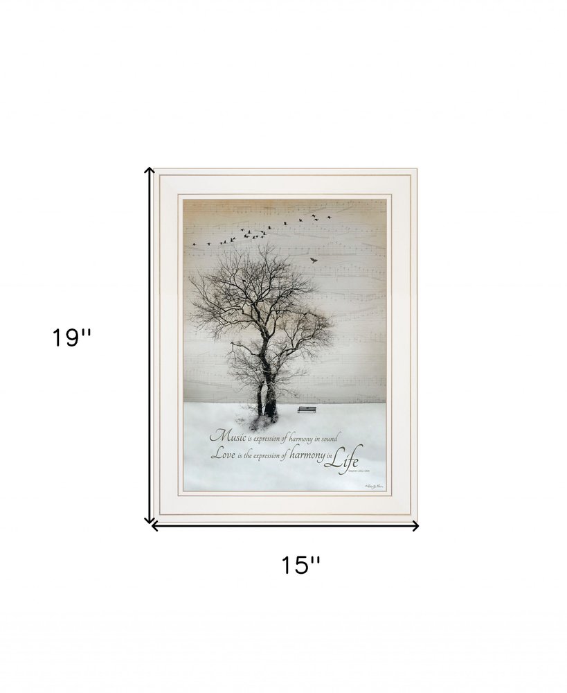 Harmony 1 White Framed Print Kitchen Wall Art HomeRoots