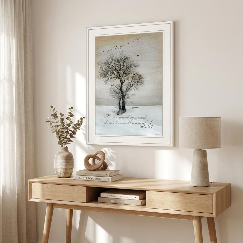 Harmony 1 White Framed Print Kitchen Wall Art — view 3
