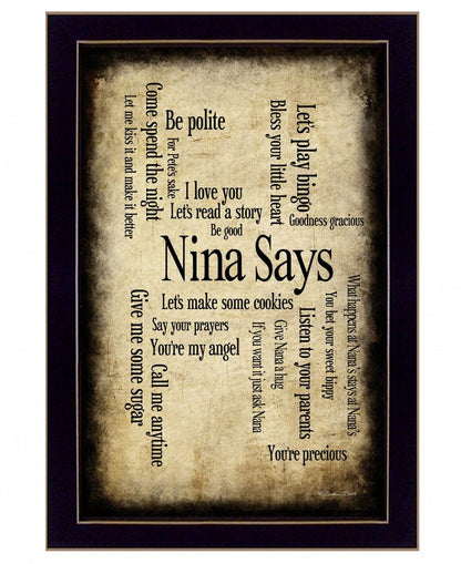 Nina Says 4 Black Framed Print Wall Art HomeRoots