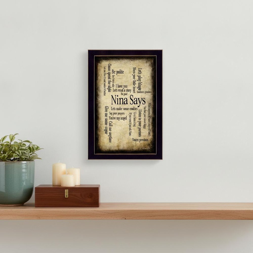 Nina Says 4 Black Framed Print Wall Art HomeRoots