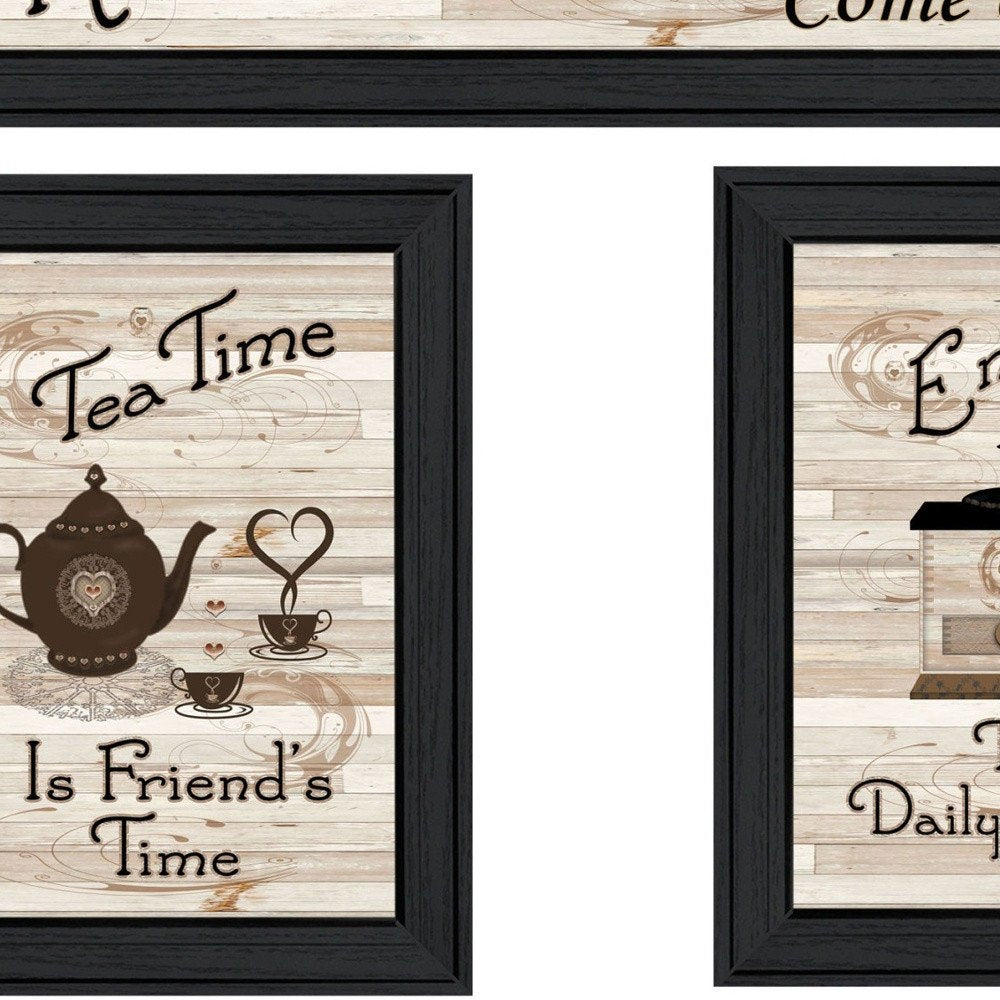 Set Of Three Kitchen Black Framed Prints Kitchen Wall Art — view 3