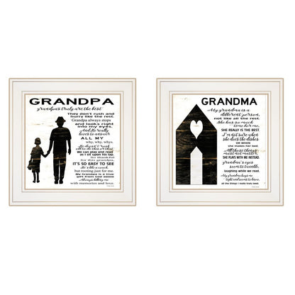 Set Of Two My Grandparents are the Best 2 White Framed Print Wall Art HomeRoots