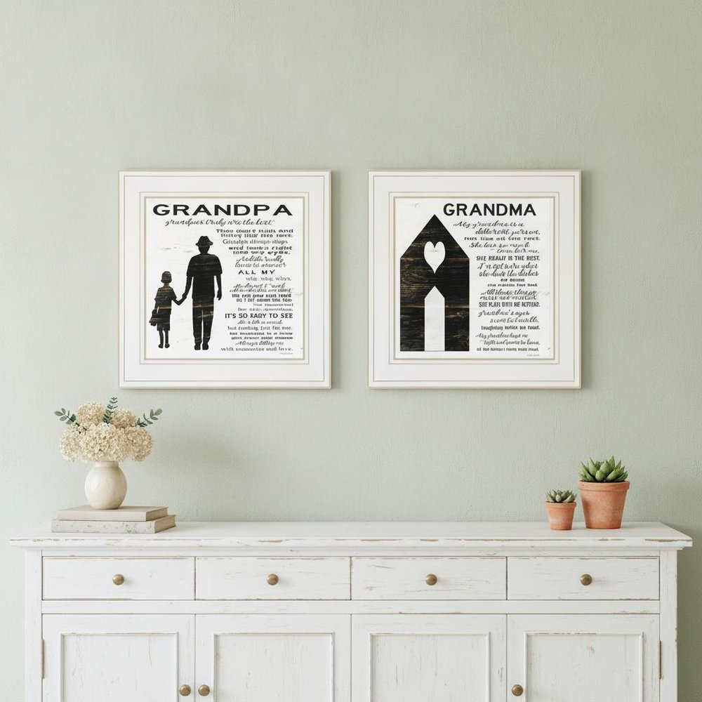 Set Of Two My Grandparents are the Best 2 White Framed Print Wall Art — view 3