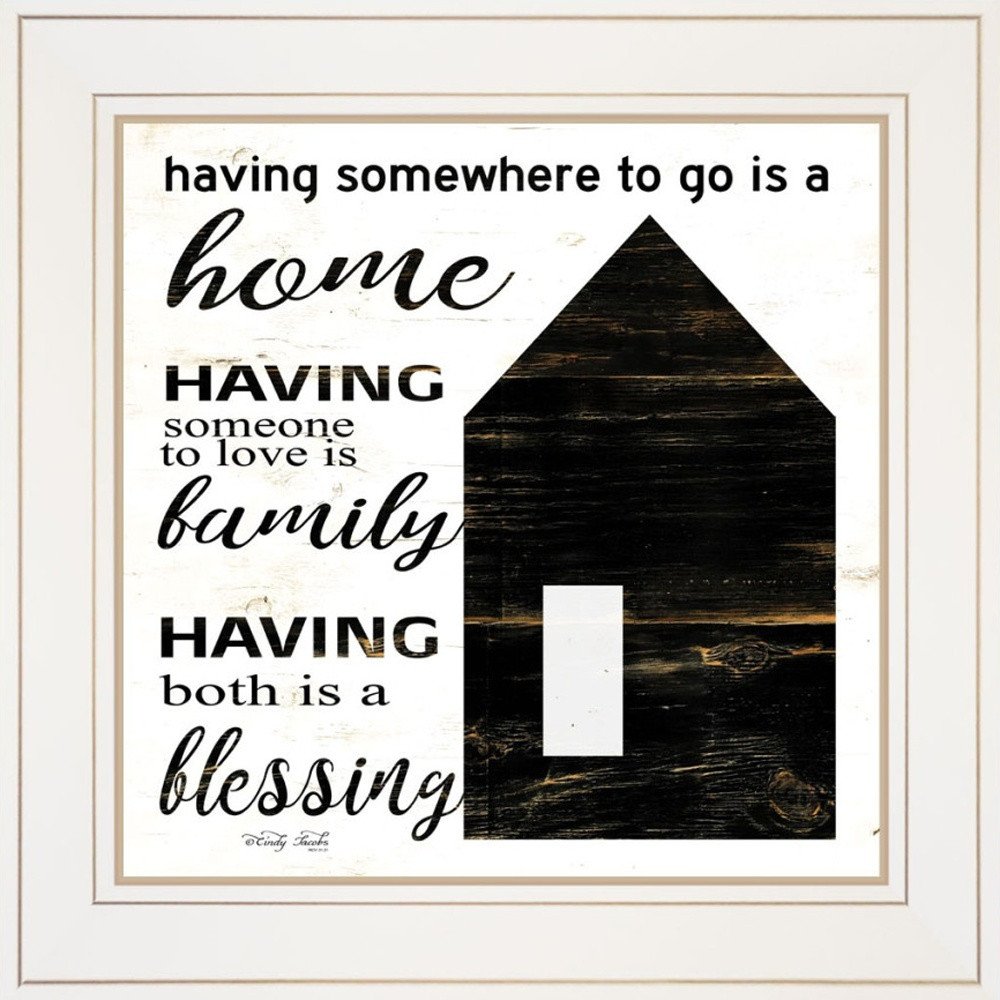 Set Of Two House or Blessing White Framed Print Wall Art — view 4