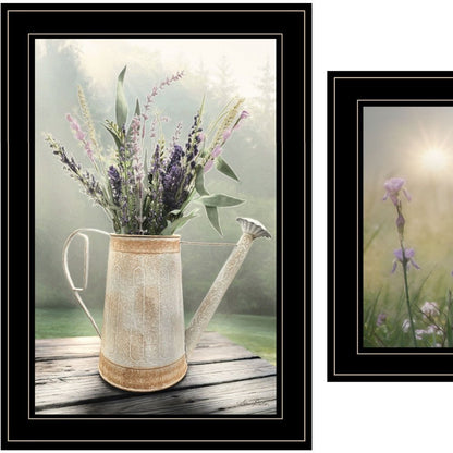 Set Of Two Bloom Where You are Planted 2 Black Framed Print Wall Art HomeRoots