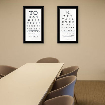 Set Of Two Eye Charts 1 Black Framed Print Wall Art HomeRoots