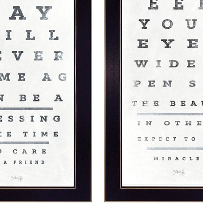 Set Of Two Eye Charts 2 Black Framed Print Wall Art HomeRoots