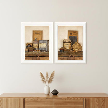 Set Of Two Creek Water Laundry White Framed Print Bathroom Wall Art HomeRoots