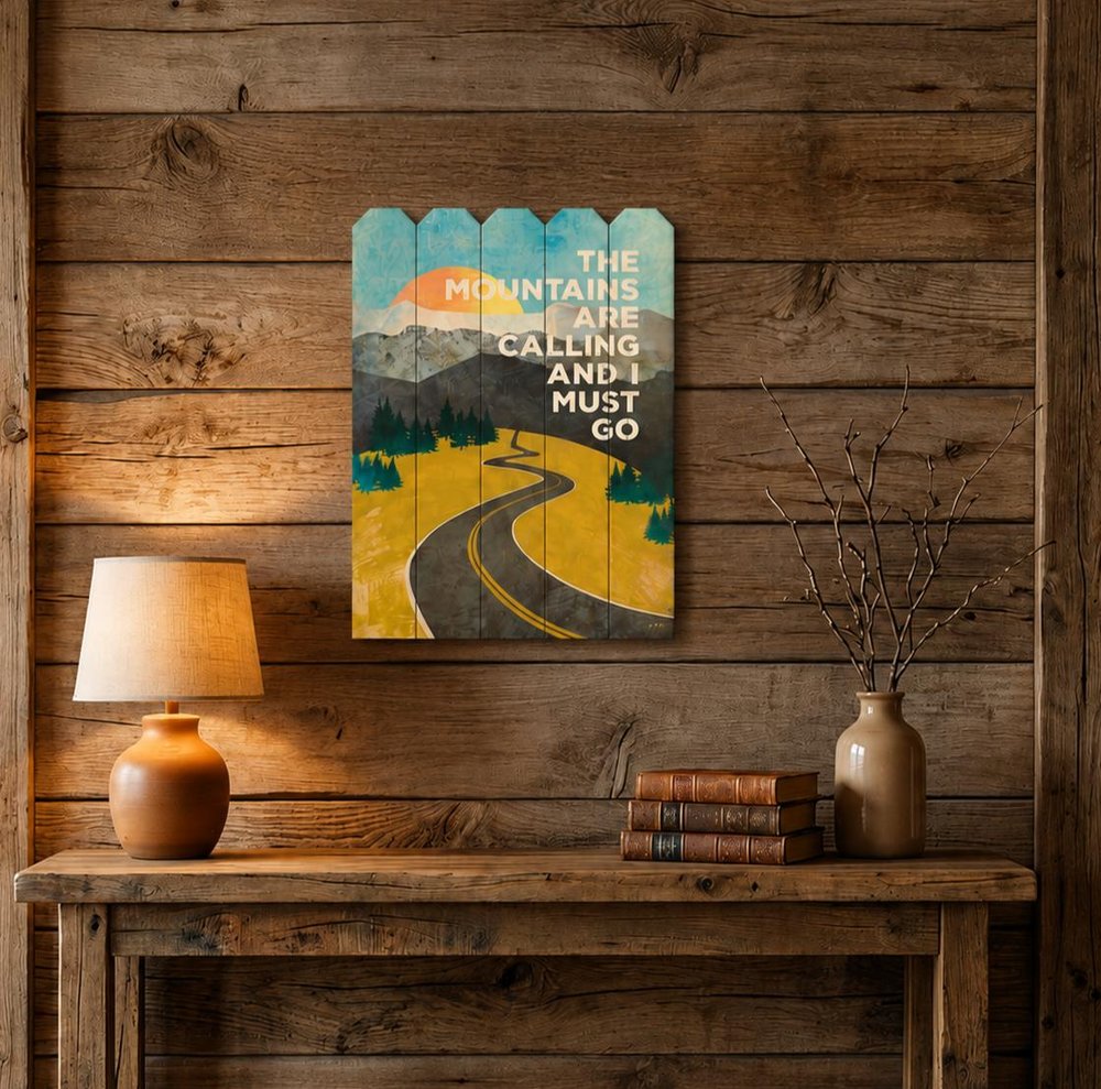 The Mountains are Calling Unframed Print Wall Art HomeRoots