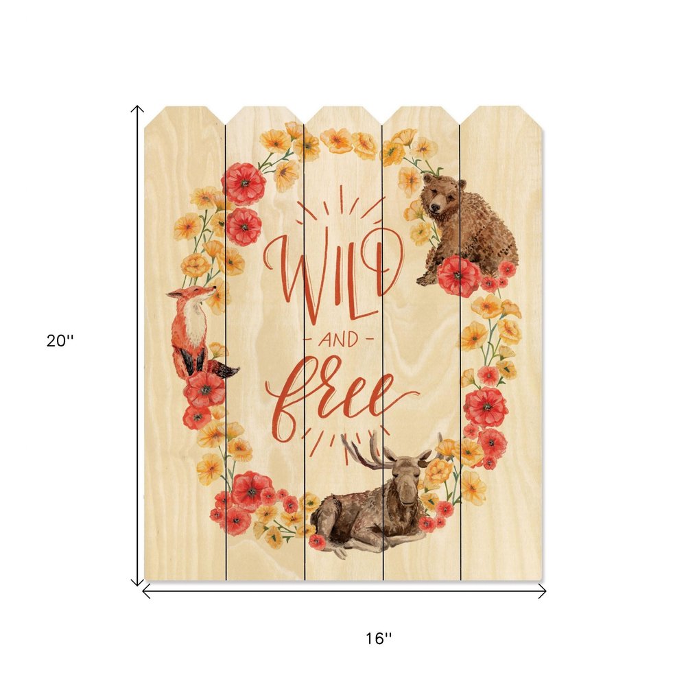 Wild and Free Wreath Unframed Print Wall Art HomeRoots