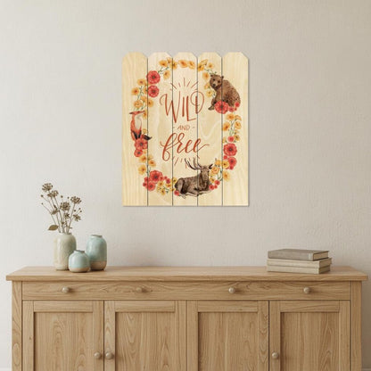 Wild and Free Wreath Unframed Print Wall Art HomeRoots