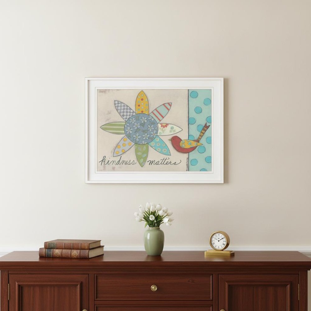 Kindness Matters 1 White Framed Print Wall Art — view 1