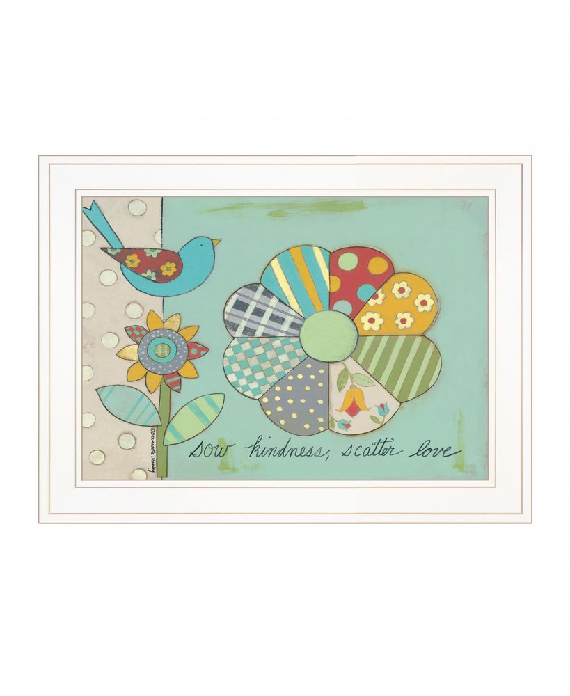 Sow Kindness Scatter Love 1 White Framed Print Wall Art HomeRoots