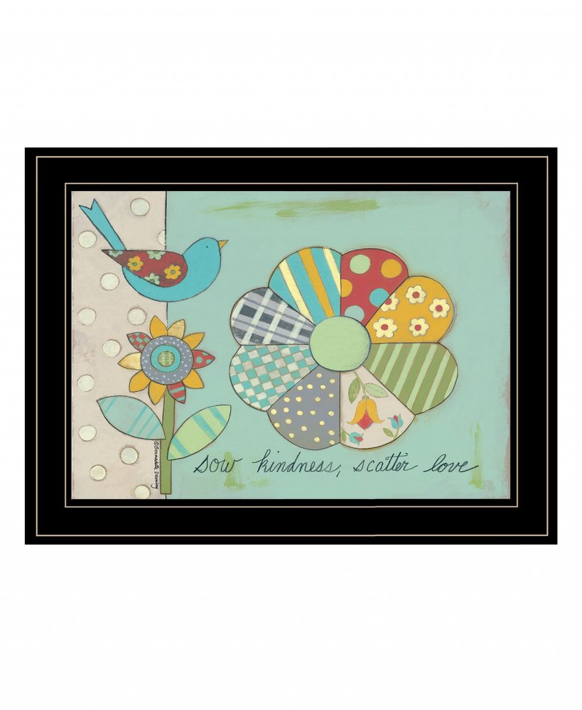 Sow Kindness Scatter Love 2 Black Framed Print Wall Art HomeRoots