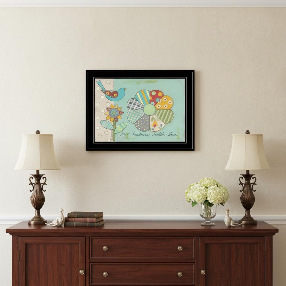 Sow Kindness Scatter Love 2 Black Framed Print Wall Art HomeRoots