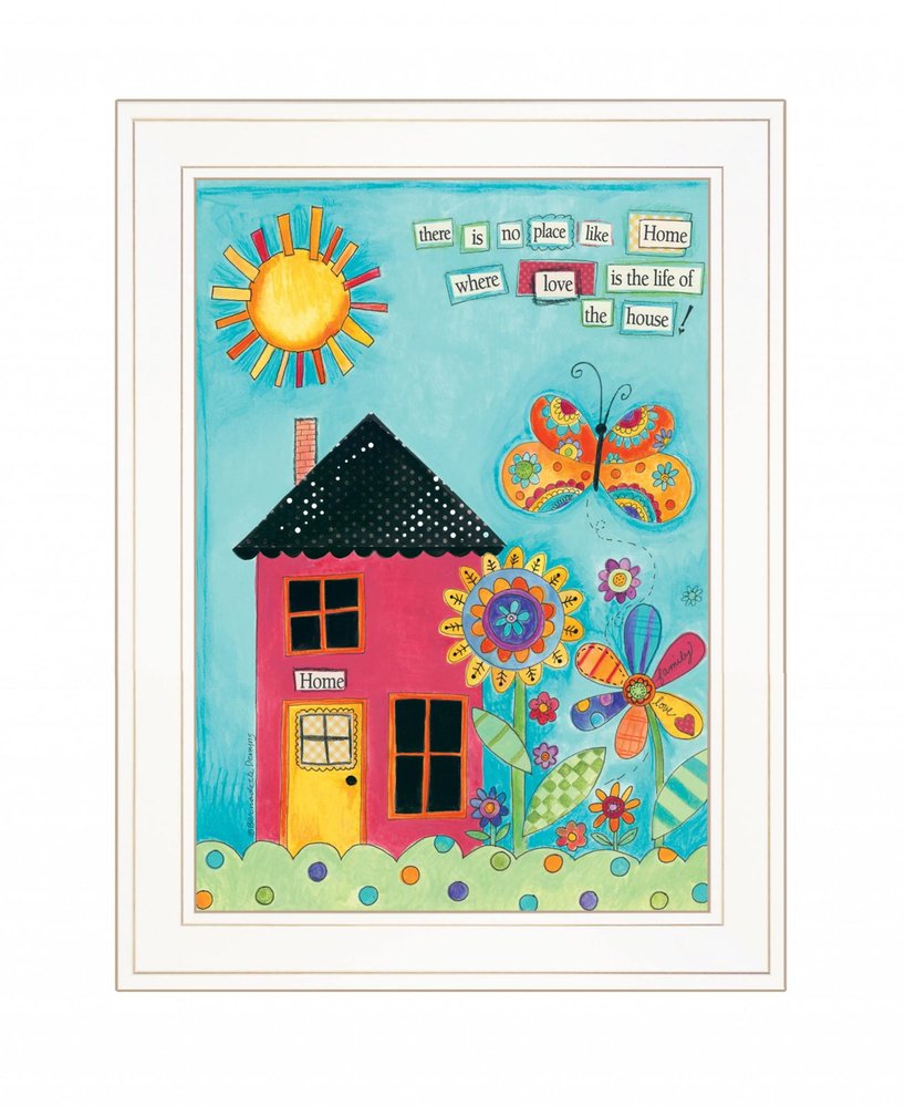 No Place Like Home 1 White Framed Print Wall Art HomeRoots