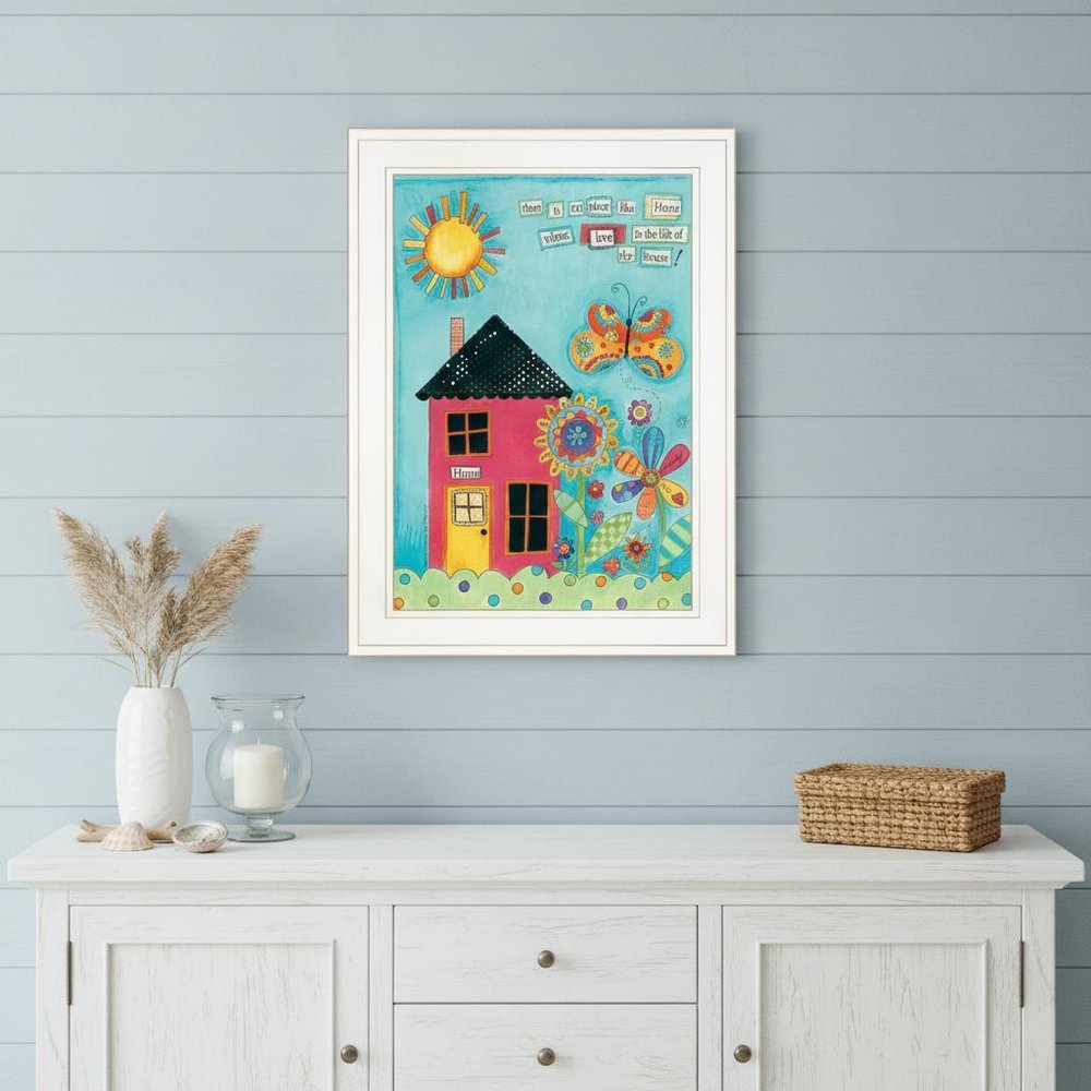 No Place Like Home 1 White Framed Print Wall Art HomeRoots