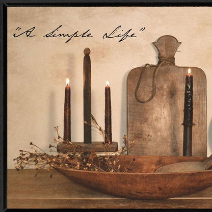 A Simple Life 1 Black Framed Print Wall Art HomeRoots