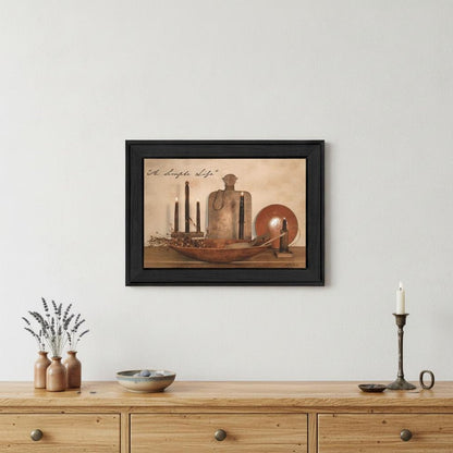 A Simple Life 1 Black Framed Print Wall Art HomeRoots