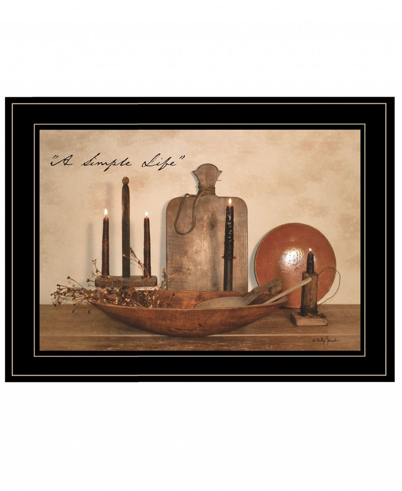 A Simple Life 3 Black Framed Print Wall Art HomeRoots