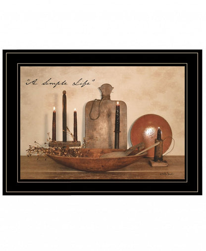 A Simple Life 3 Black Framed Print Wall Art HomeRoots