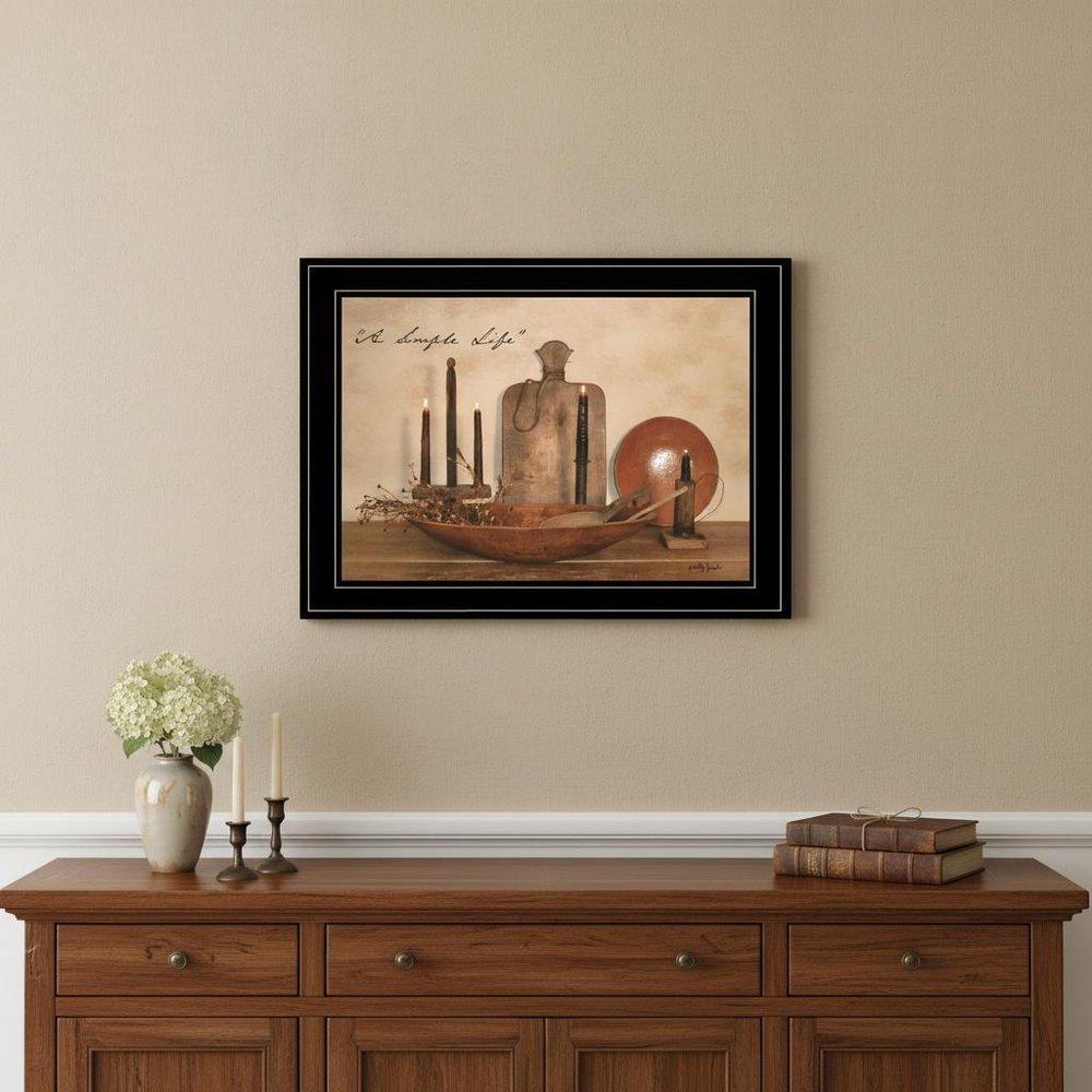 A Simple Life 3 Black Framed Print Wall Art HomeRoots