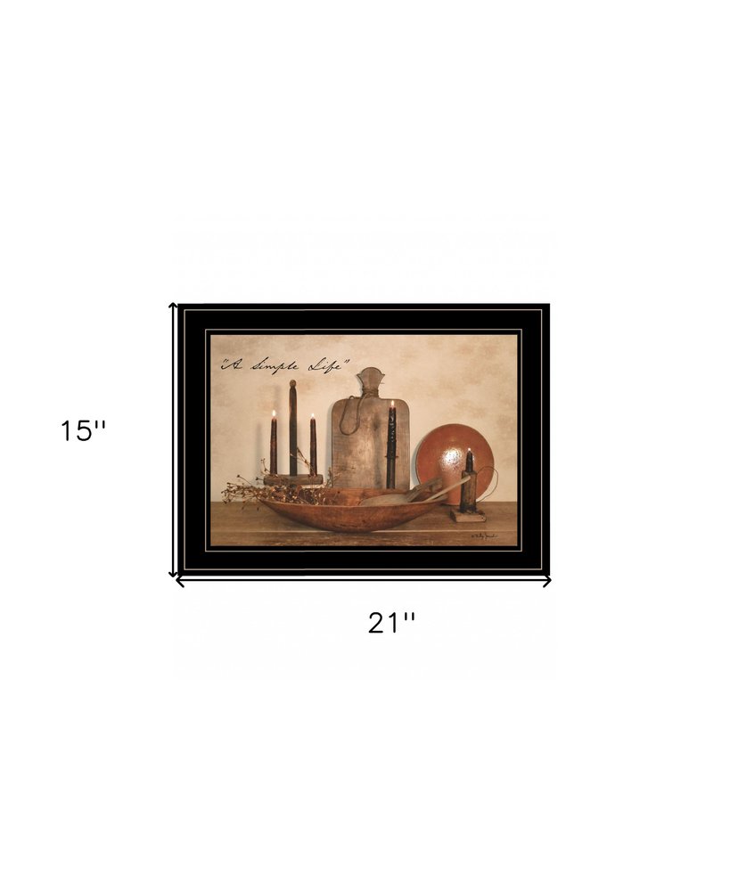 A Simple Life 3 Black Framed Print Wall Art — view 7