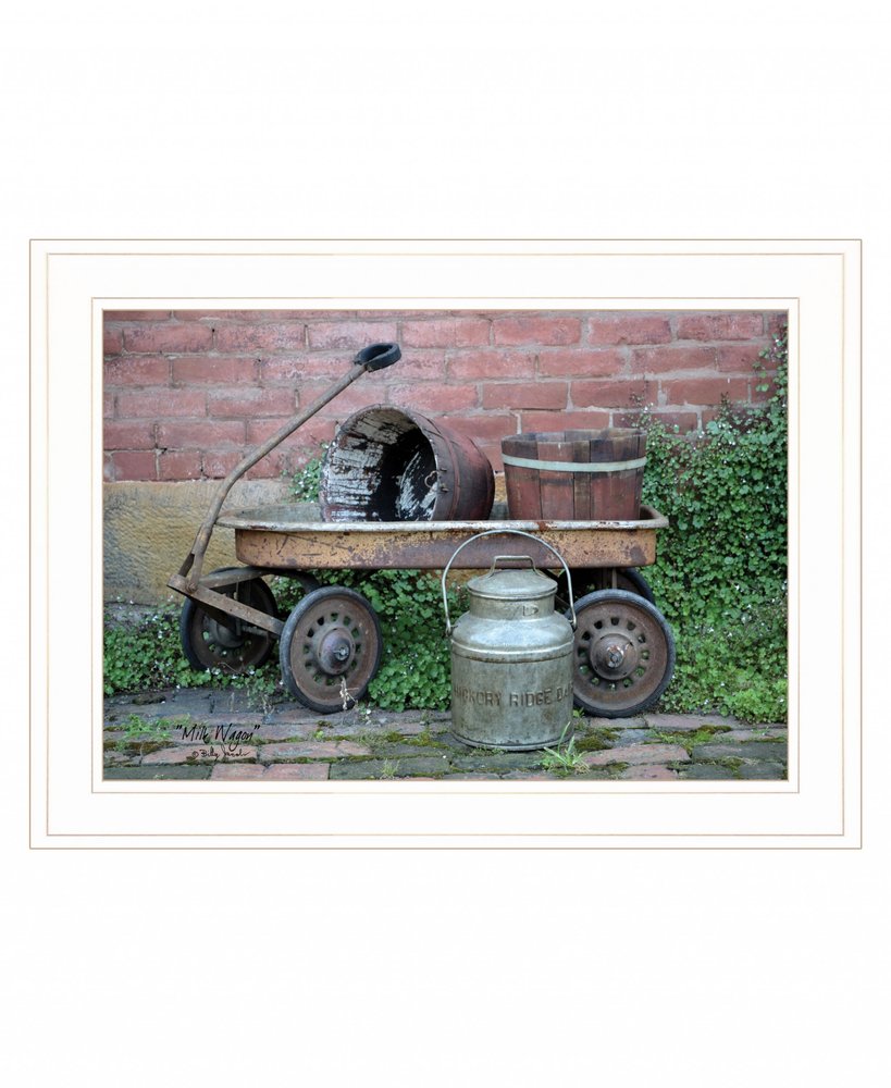 Milk Wagon 2 White Framed Print Wall Art — view 2