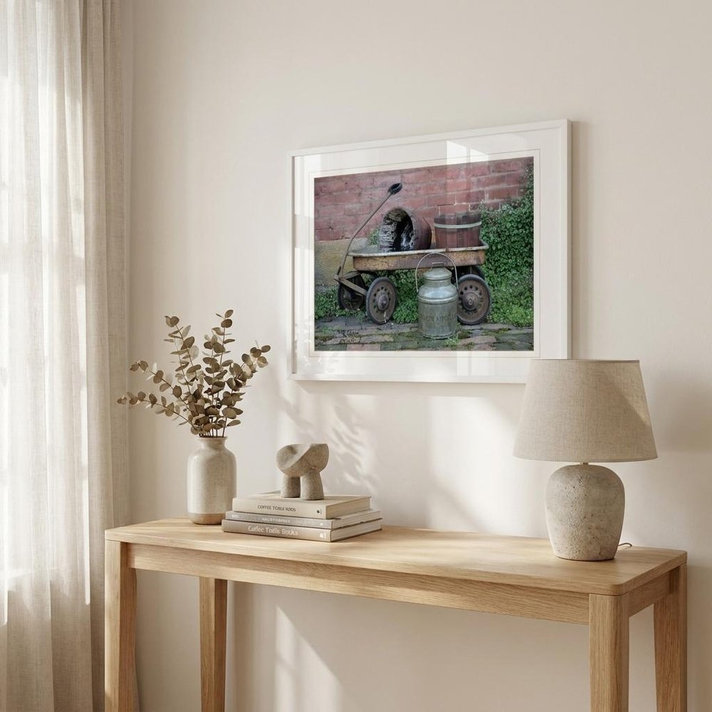 Milk Wagon 2 White Framed Print Wall Art — view 14