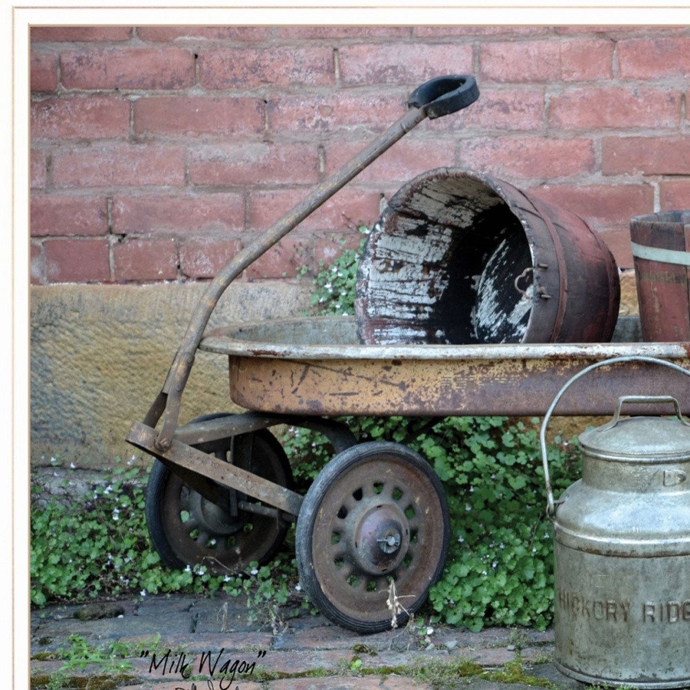 Milk Wagon 2 White Framed Print Wall Art — view 6